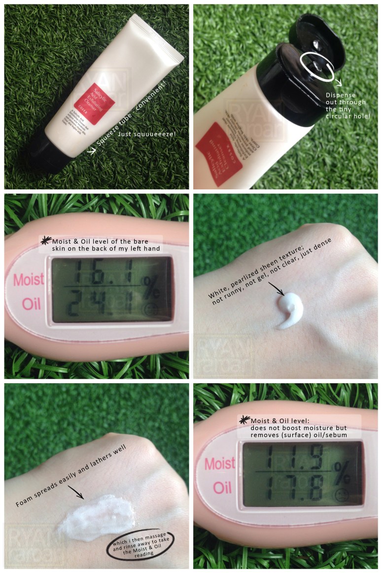 (I tested the foam cleanser on the back of my hand to see how it performs)