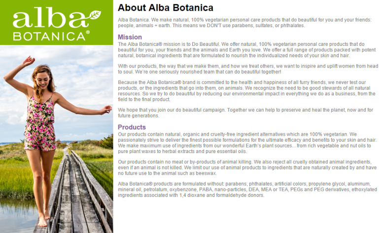 Credit: Alba Botanica website