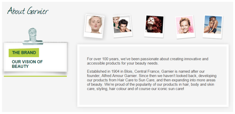 Credit: Garnier UK website