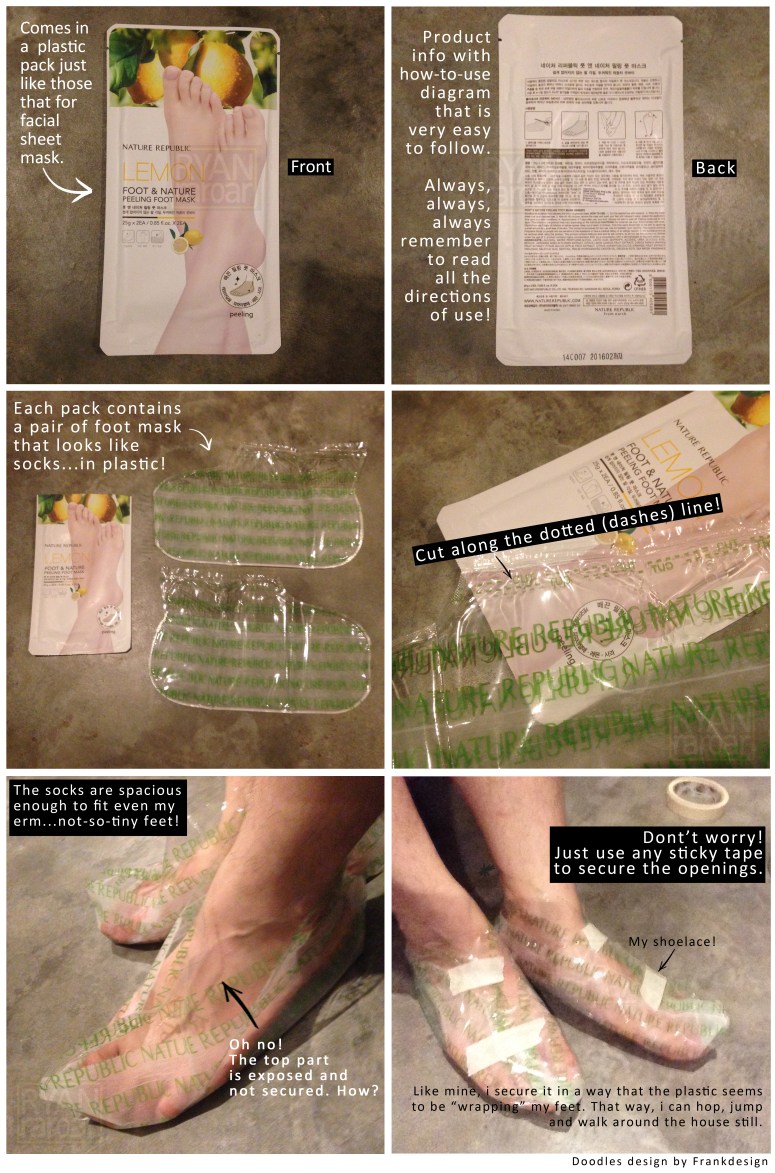 (The foot peeling mask that i purchased)