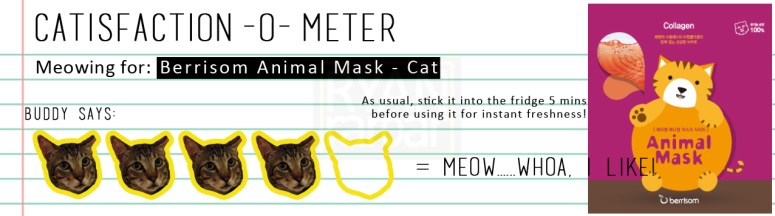 Catisfaction-o-meter (4x Berrisom Animal Mask Cat)