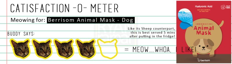 Catisfaction-o-meter (4x Berrisom Animal Mask Dog)