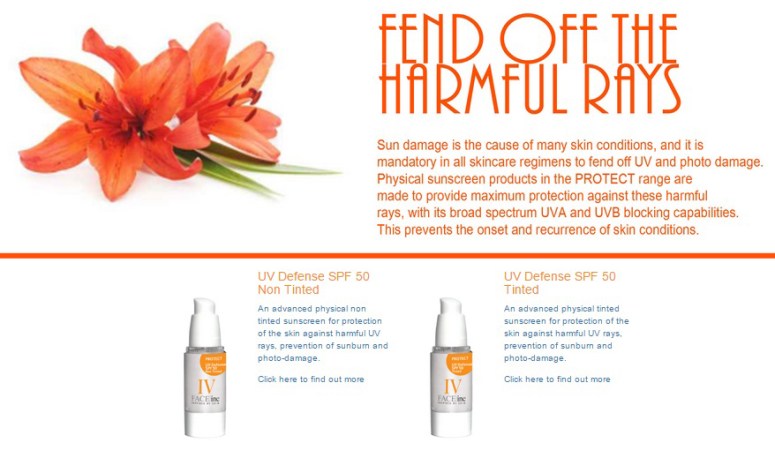 Credit: The Face Inc website