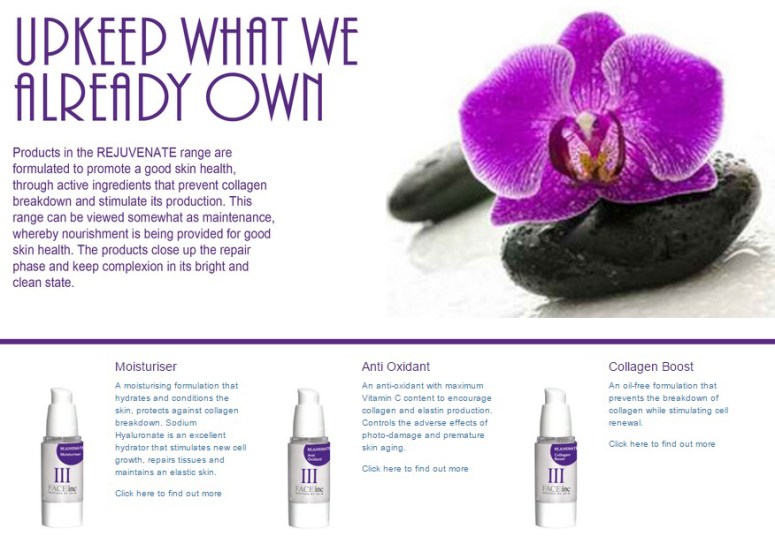 Credit: The Face Inc website