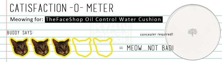 Catisfaction-o-meter (3x Thefaceshop Oil Control Water Cushion)