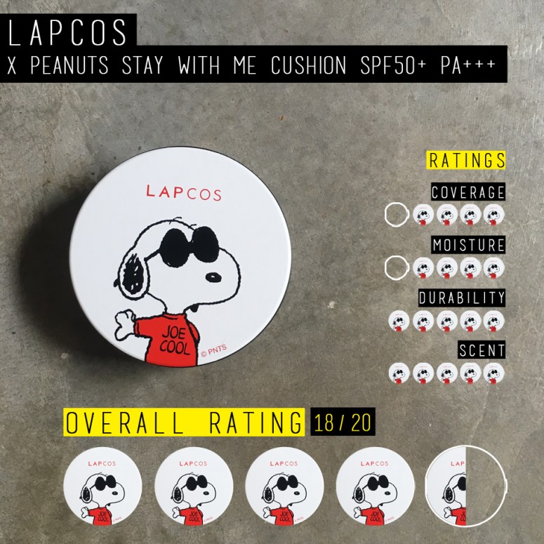 Lapcos x Snoopy Stay With Me Cushion SPF50+ PA+++ (Ratings)