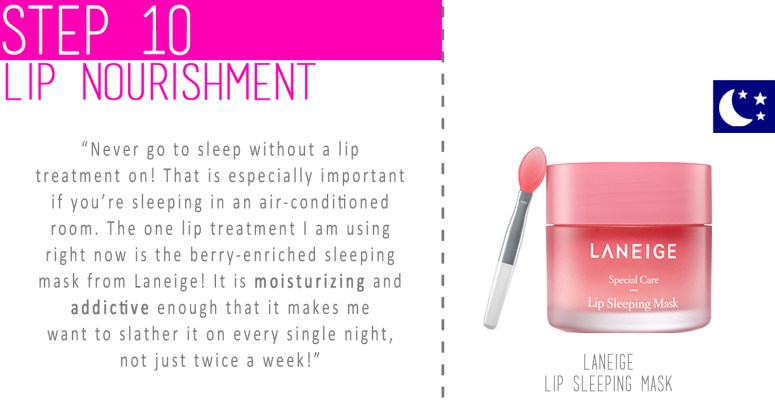 Step 10 - Lip nourishment