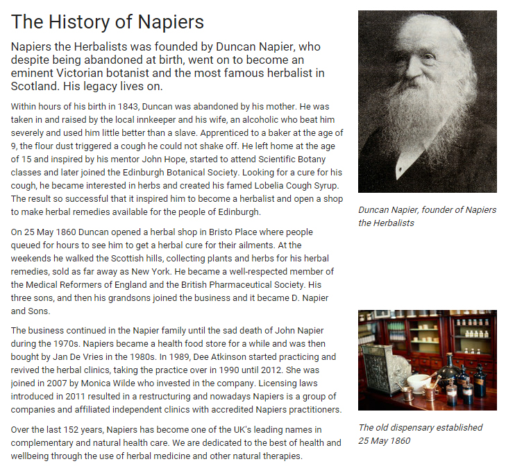 History of Napiers