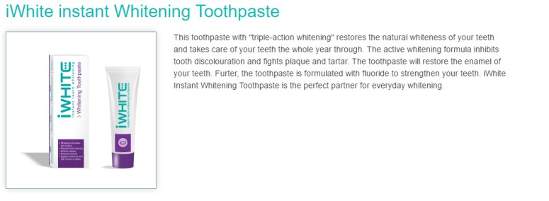 iWhite Instant Whitening Toothpaste